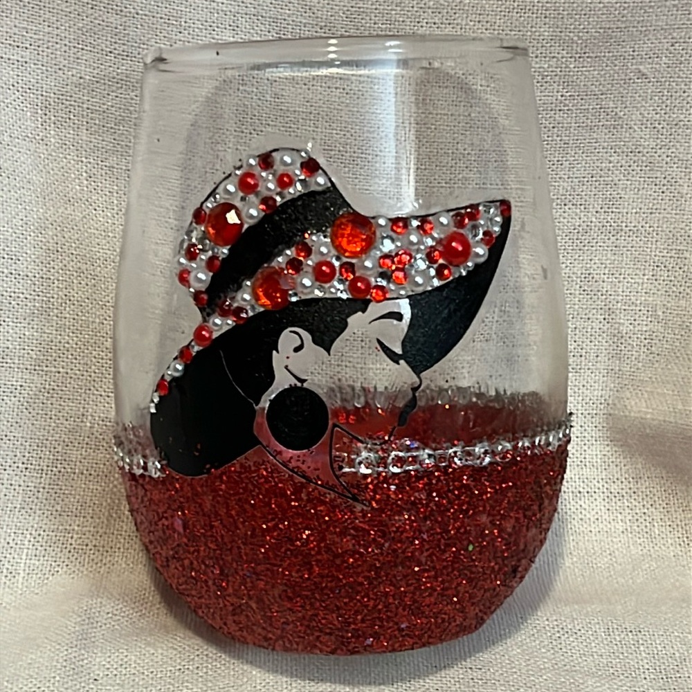 Stemless Blinged Out Wine Glass.